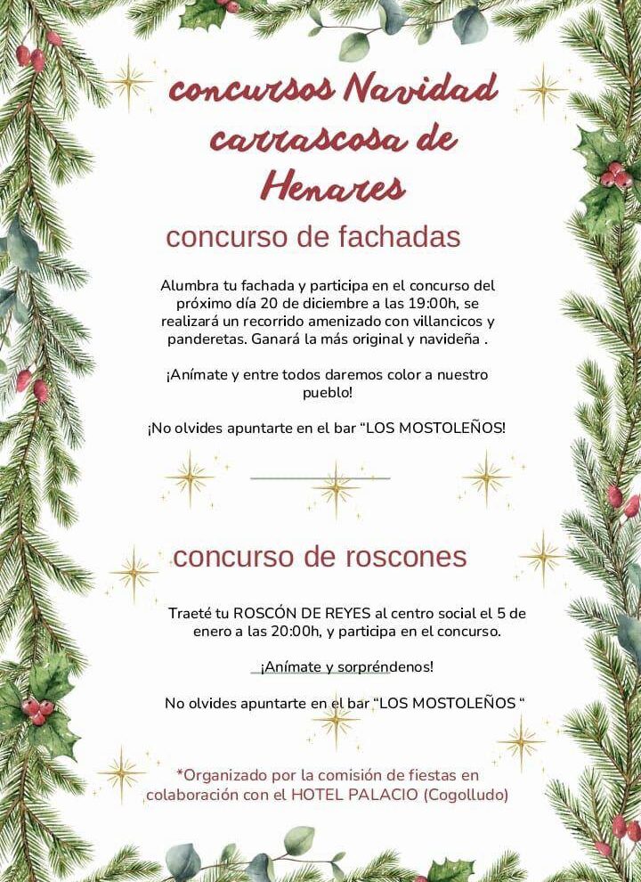 Hoy en Carrascosa de Henares: Mercadillo Navideño y Concursos de Navidad 2025