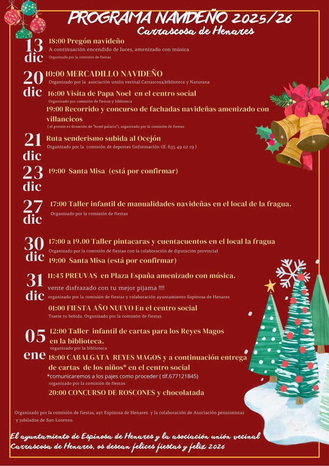 Programa Navideño 2025/26 Carrascosa de Henares