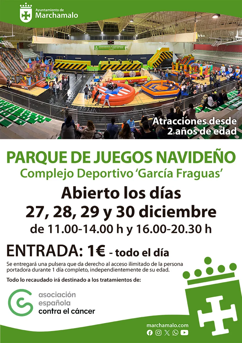 Marchamalo acoge el Parque de Juegos Navideño en el García Fraguas del 27 al 30 de diciembre del 2025