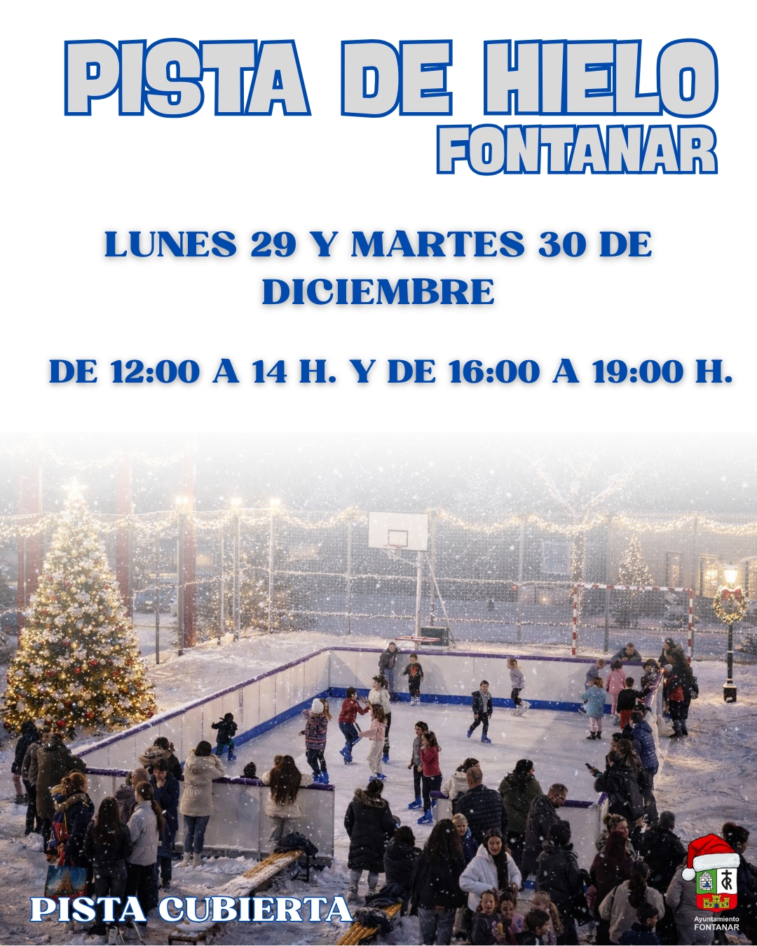 Fontanar abre su pista de hielo sintético para celebrar las fiestas navideñas