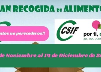 CSIF Guadalajara lanza campaña de recogida de alimentos para apoyar a familias vulnerables