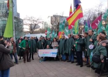 Miles de agricultores europeos se movilizan en Bruselas contra el acuerdo UE-Mercosur y los recortes de la PAC