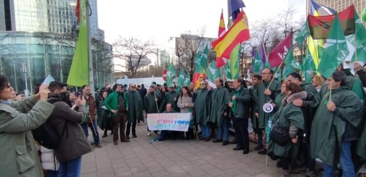 Miles de agricultores europeos se movilizan en Bruselas contra el acuerdo UE-Mercosur y los recortes de la PAC