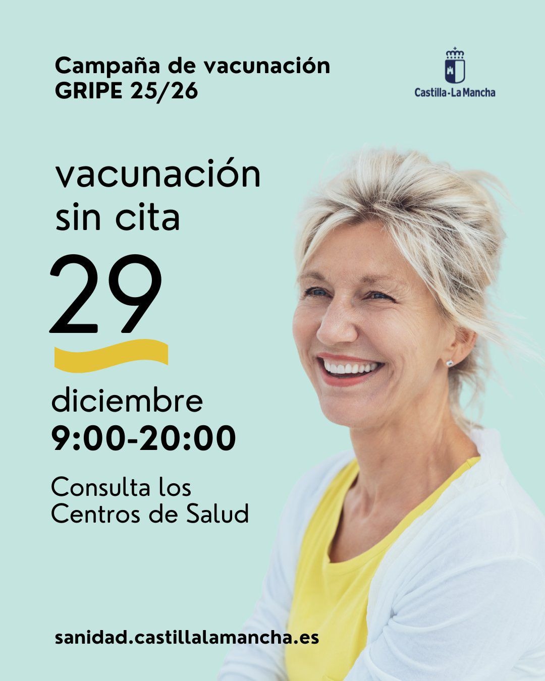 Castilla-La Mancha abre 16 centros de vacunación contra la gripe el 29 de diciembre