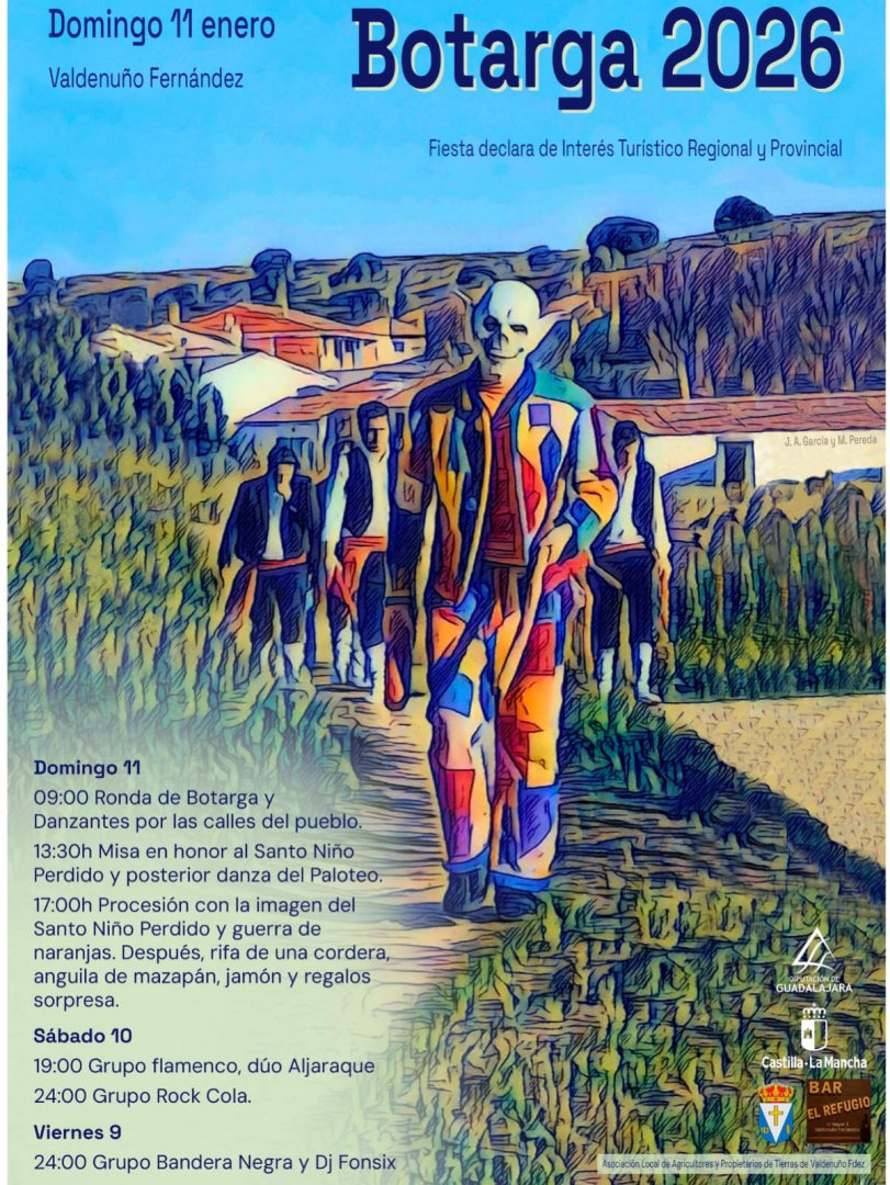 La Botarga de Valdenuño Fernández revive este domingo una tradición ancestral en la Campiña de Guadalajara