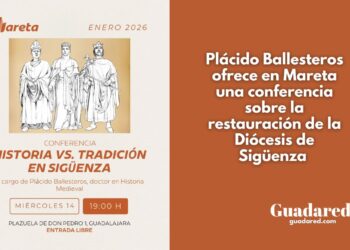 Plácido Ballesteros ofrece en Mareta una conferencia sobre la restauración de la Diócesis de Sigüenza