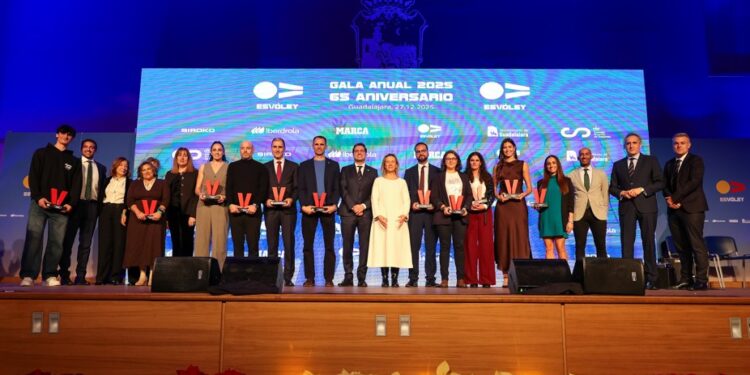 Gala Anual RFEVB 2025 en Guadalajara celebra 65 años de voleibol español