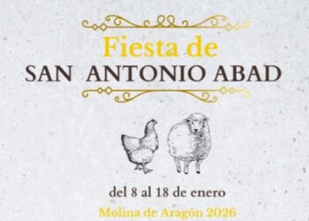 Molina de Aragón celebra la Fiesta de San Antonio Abad 2026 con novena, bendición de animales y rifa del cerdo