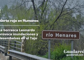 Alerta roja en Humanes: la borrasca Leonardo provoca inundaciones y desembalses en el Tajo