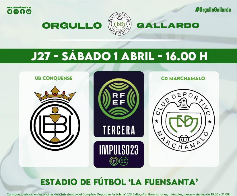 CD Marchamalo se enfrenta al UB Conquense en la Tercera RFEF