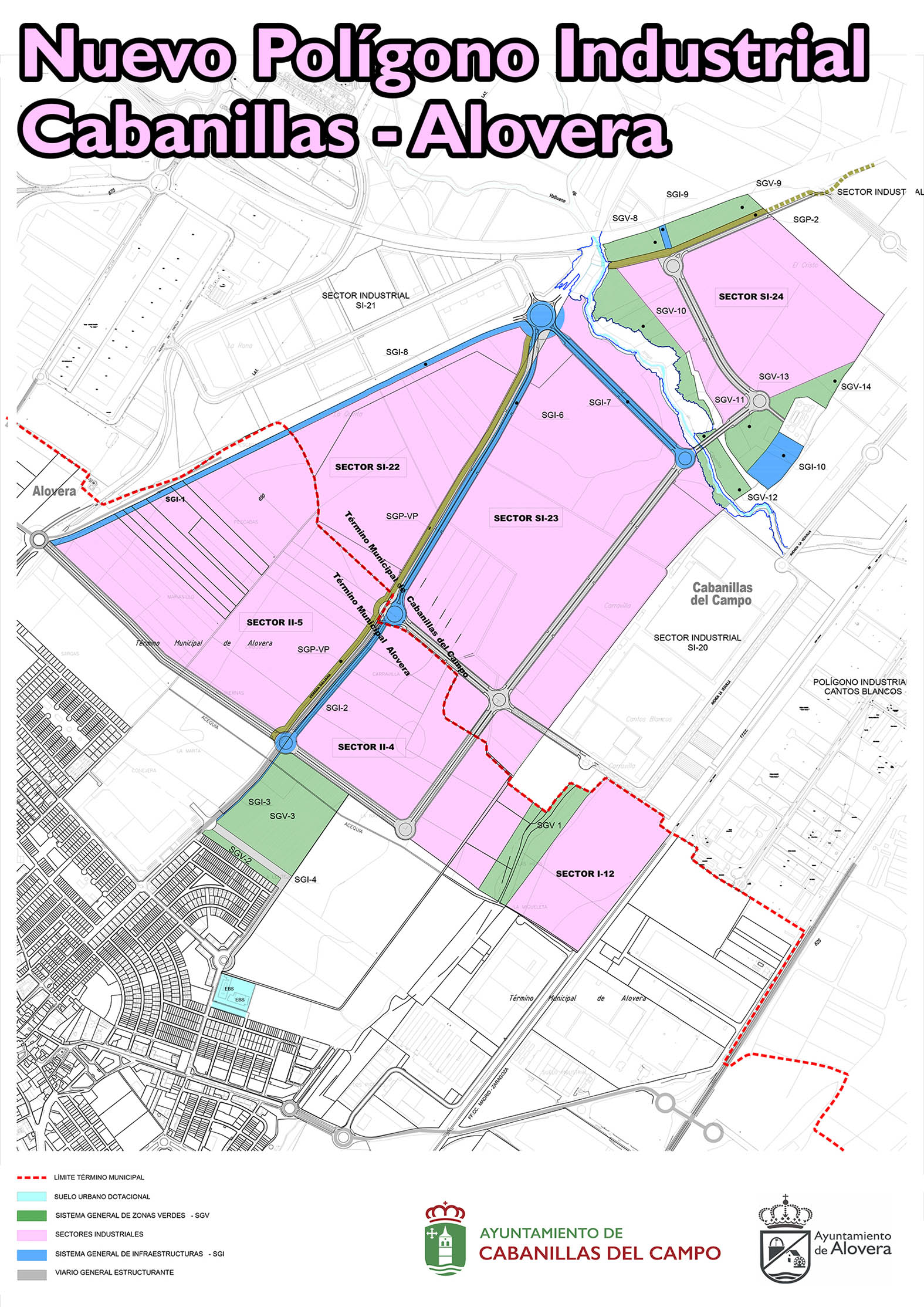 Cabanillas del Campo y Alovera presentan su nuevo polígono industrial conjunto de 2,7 millones de metros cuadrados.