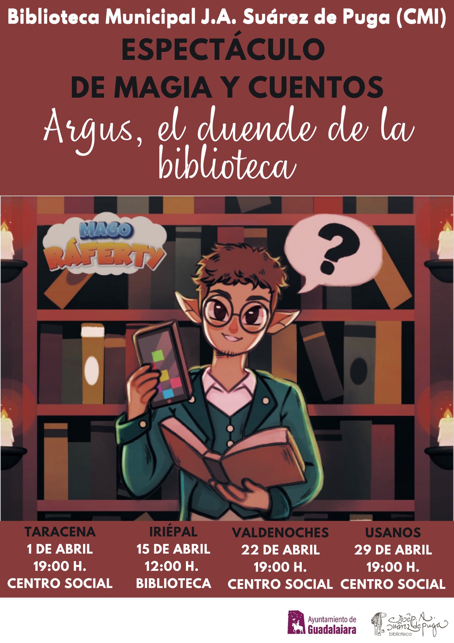 El Mago Ráferty llevará su espectáculo de magia y cuentos a los pueblos anexionados por la Biblioteca Municipal José Antonio Suárez de Puga