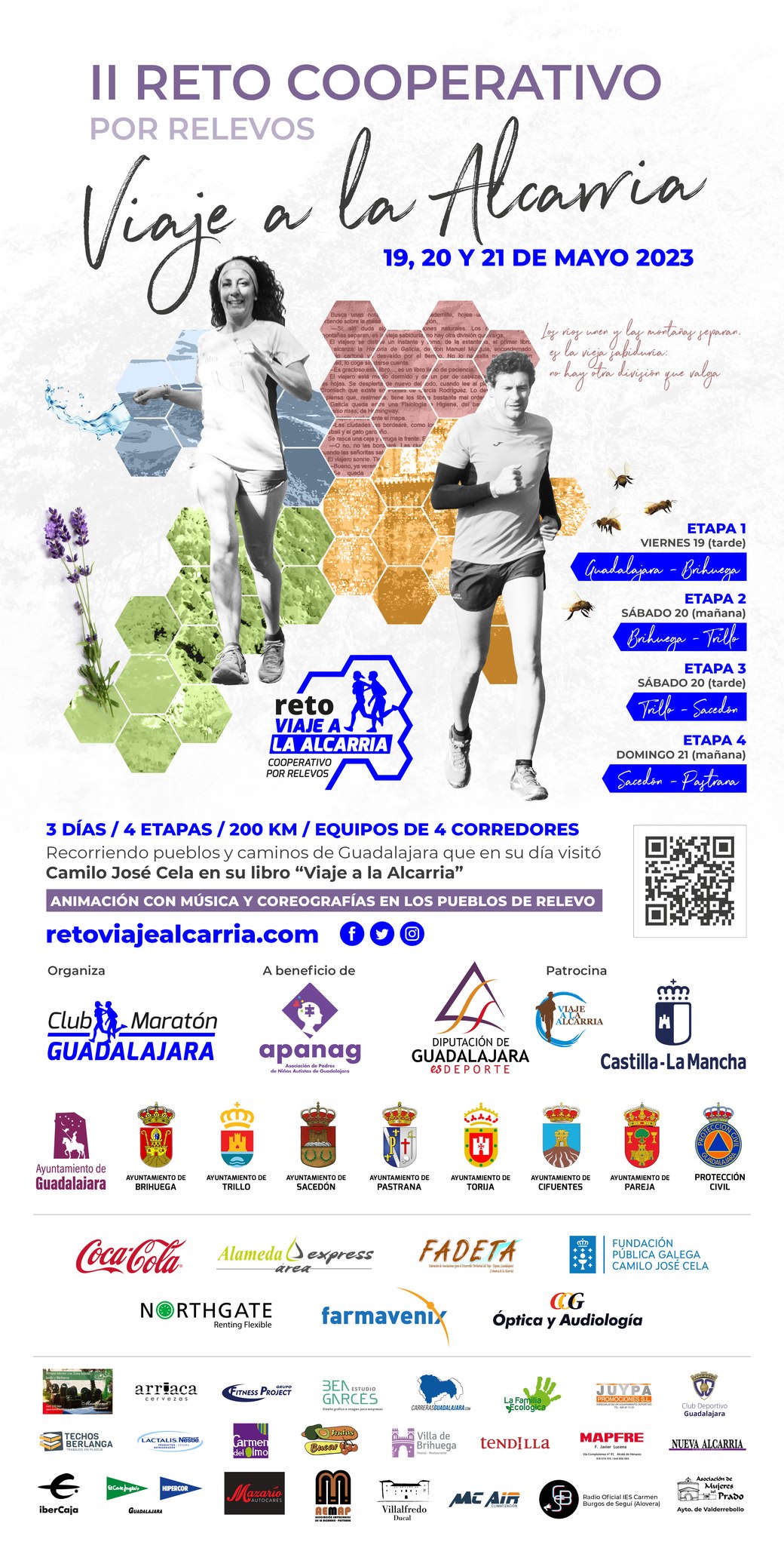 El Reto Cooperativo por relevos “Viaje a la Alcarria” recorre los pueblos visitados por Cela 