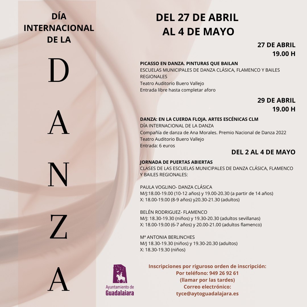 Guadalajara celebra el Día de la Danza con un programa lleno de actividades