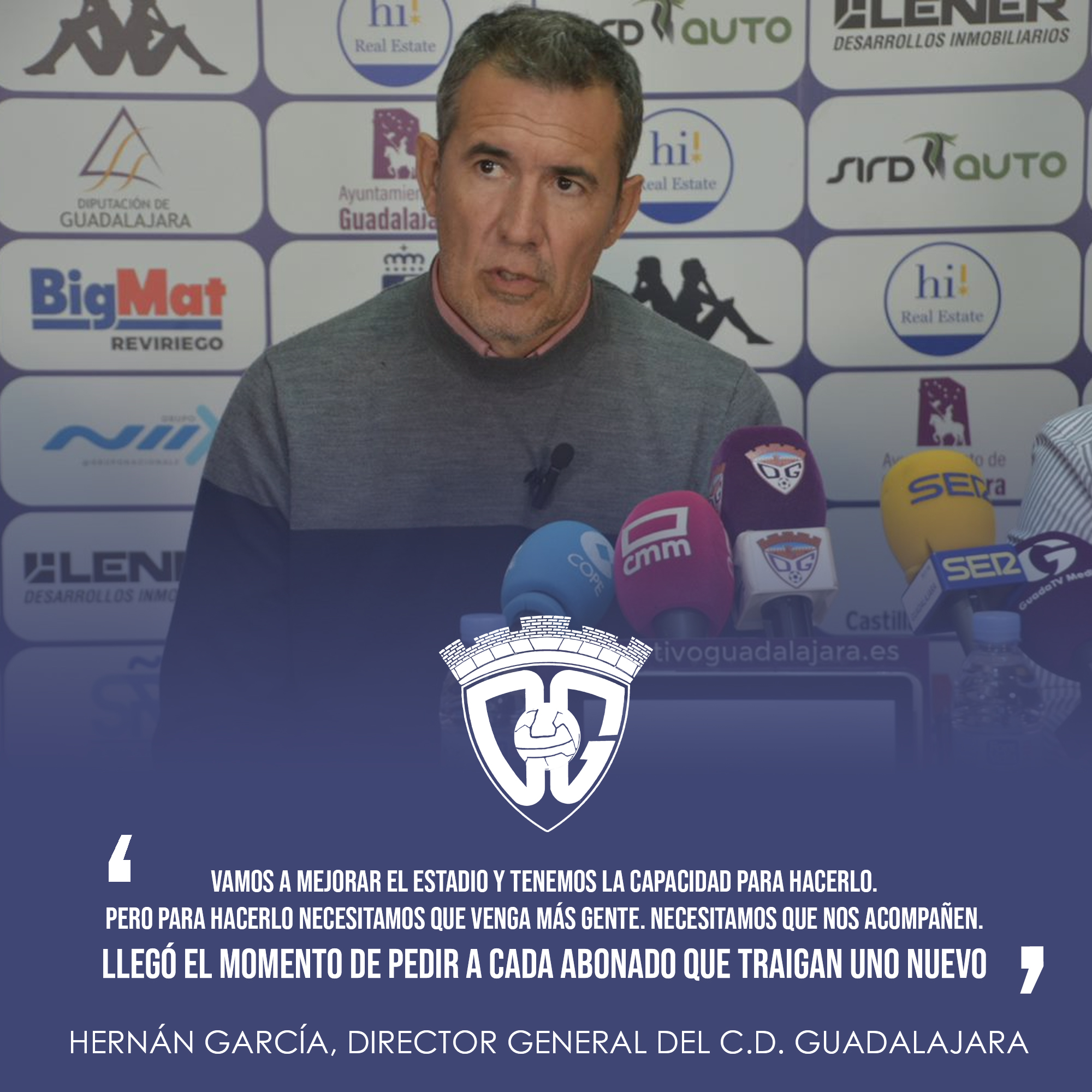 Presidente y Director del Club Morado, Carlos Ávila y Hernán García: ''Necesitamos que todos traigan un nuevo abonado''