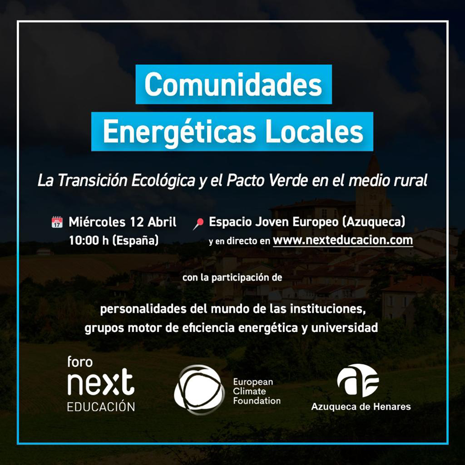 Foro Next Educación sobre Comunidades Energéticas Locales en Azuqueca: una alternativa sostenible para combatir el cambio climático