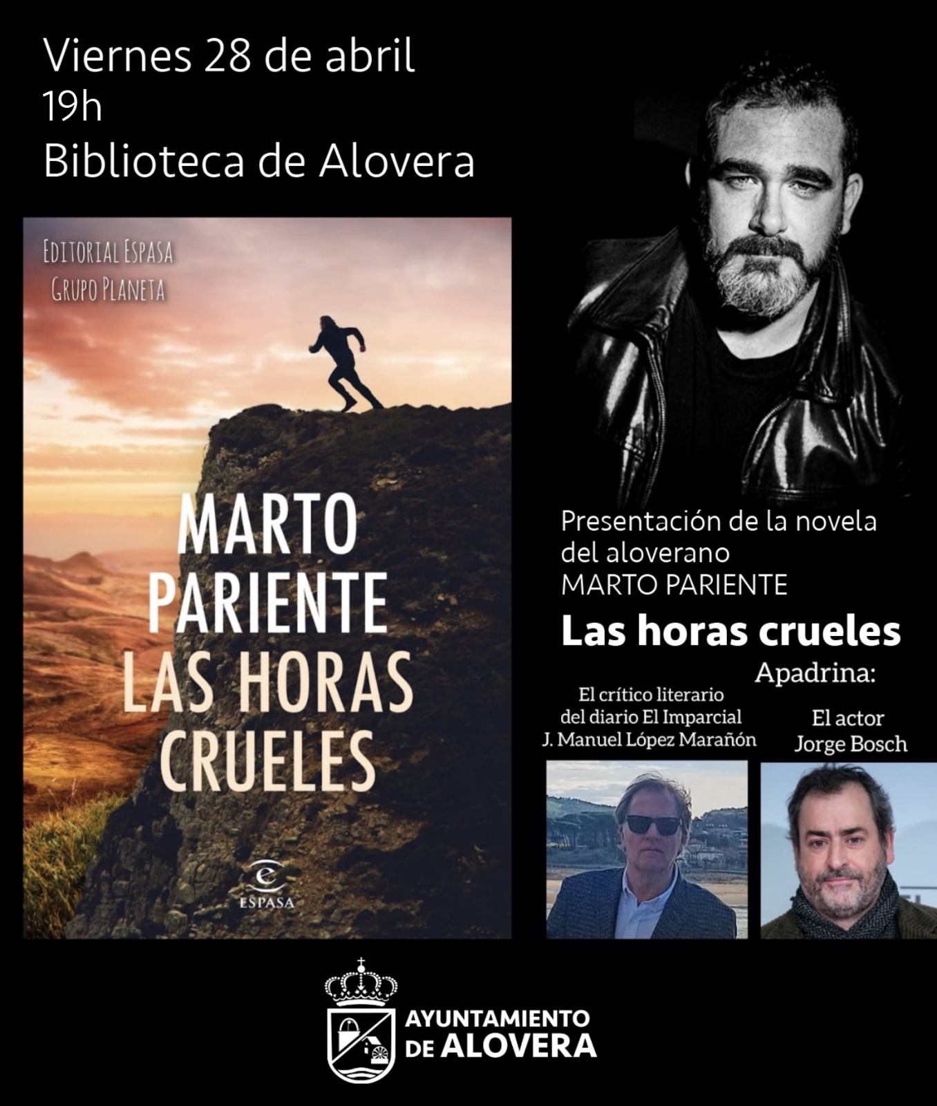 Presentación de 'Las Horas Crueles' de Marto Pariente en la Biblioteca Municipal de Alovera