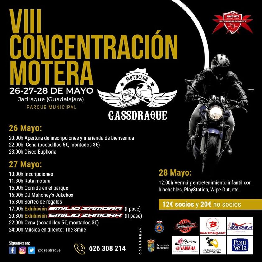 VIII Concentración de Motos Gassdraque 2023: ¡Ven a Vivir la Pasión Motera en Jadraque, Guadalajara!