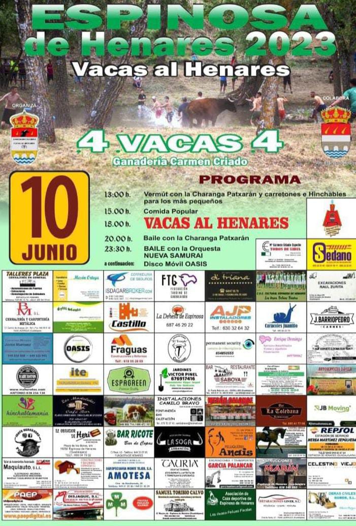 "Vacas al Henares 2023": La tradición taurina vuelve a Espinosa de Henares