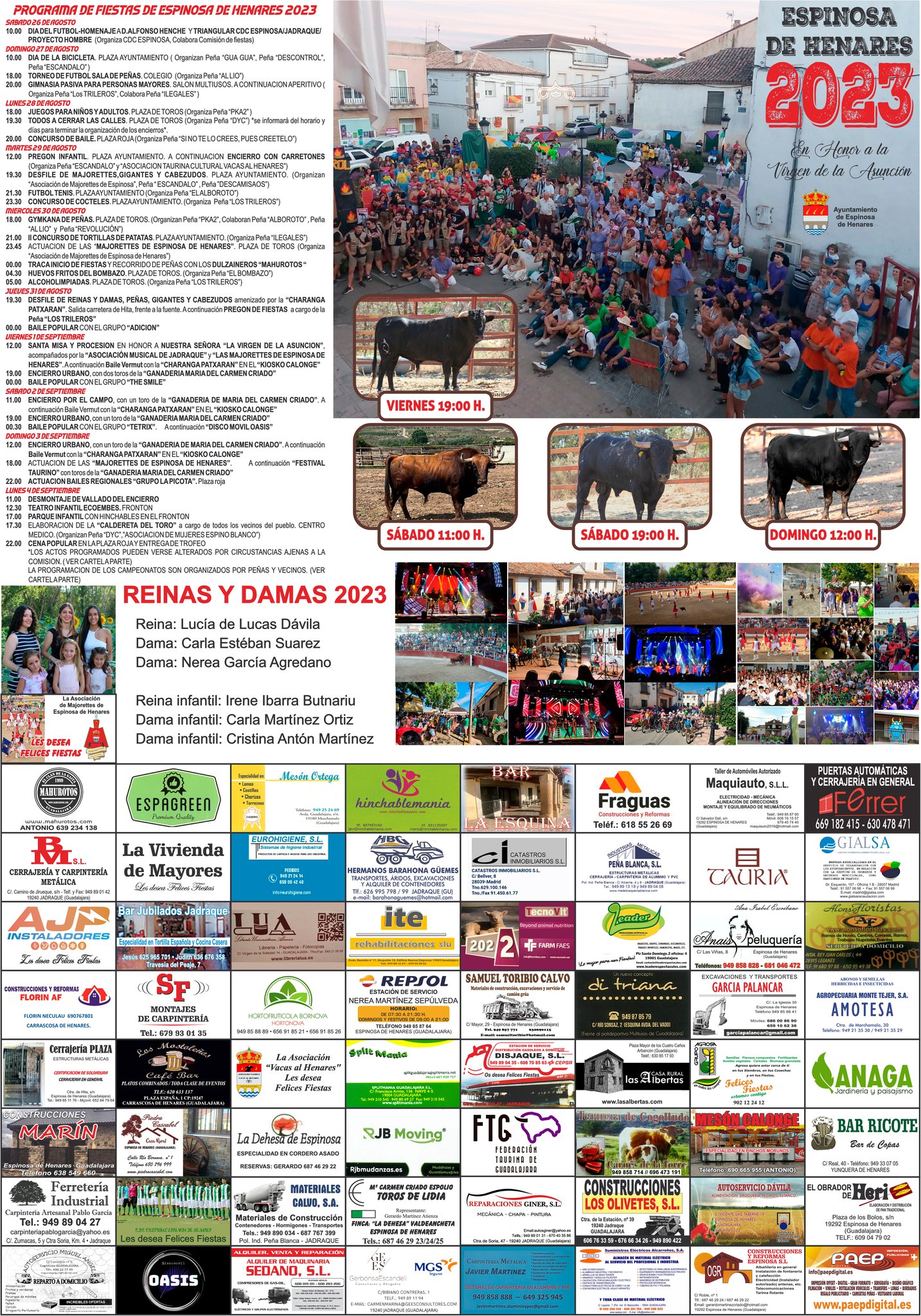 Programa de Fiestas de Espinosa de Henares 2023