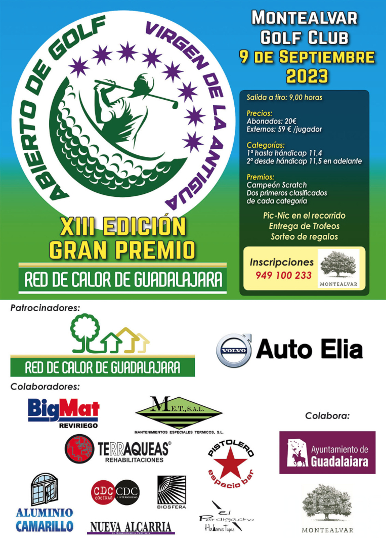 ABIERTO DE GOLF “VIRGEN DE LA ANTIGUA” en el Montealvar Golf Club Valdeluz