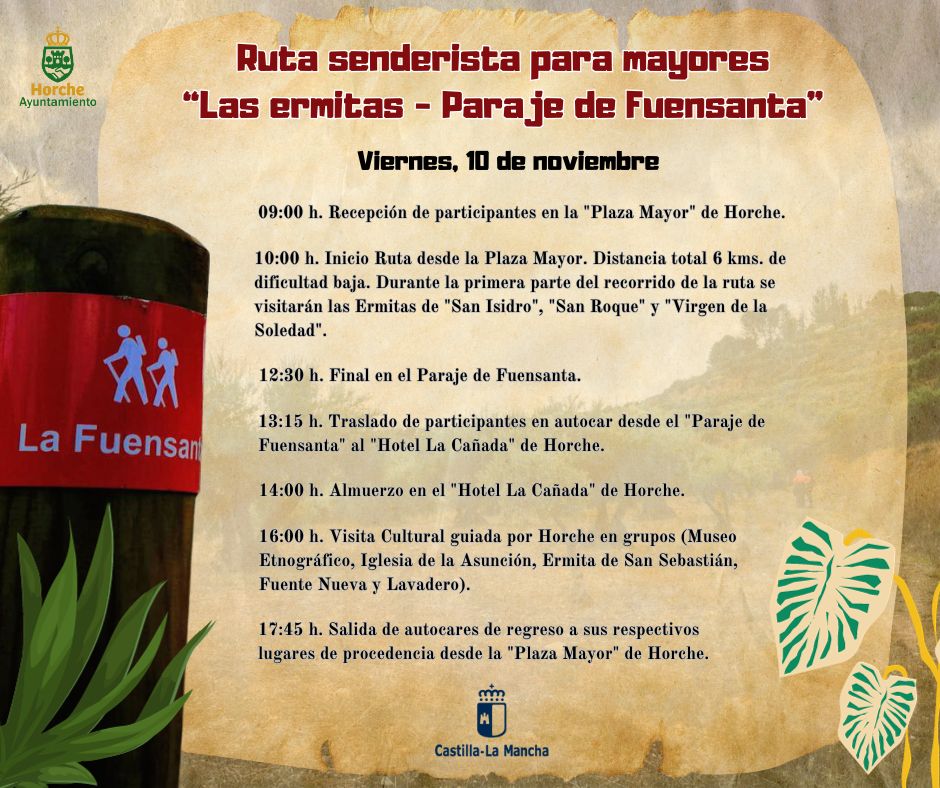 Más de 200 Mayores Disfrutarán de 'Rutas Senderistas' en Horche para Mejorar su Calidad de Vida