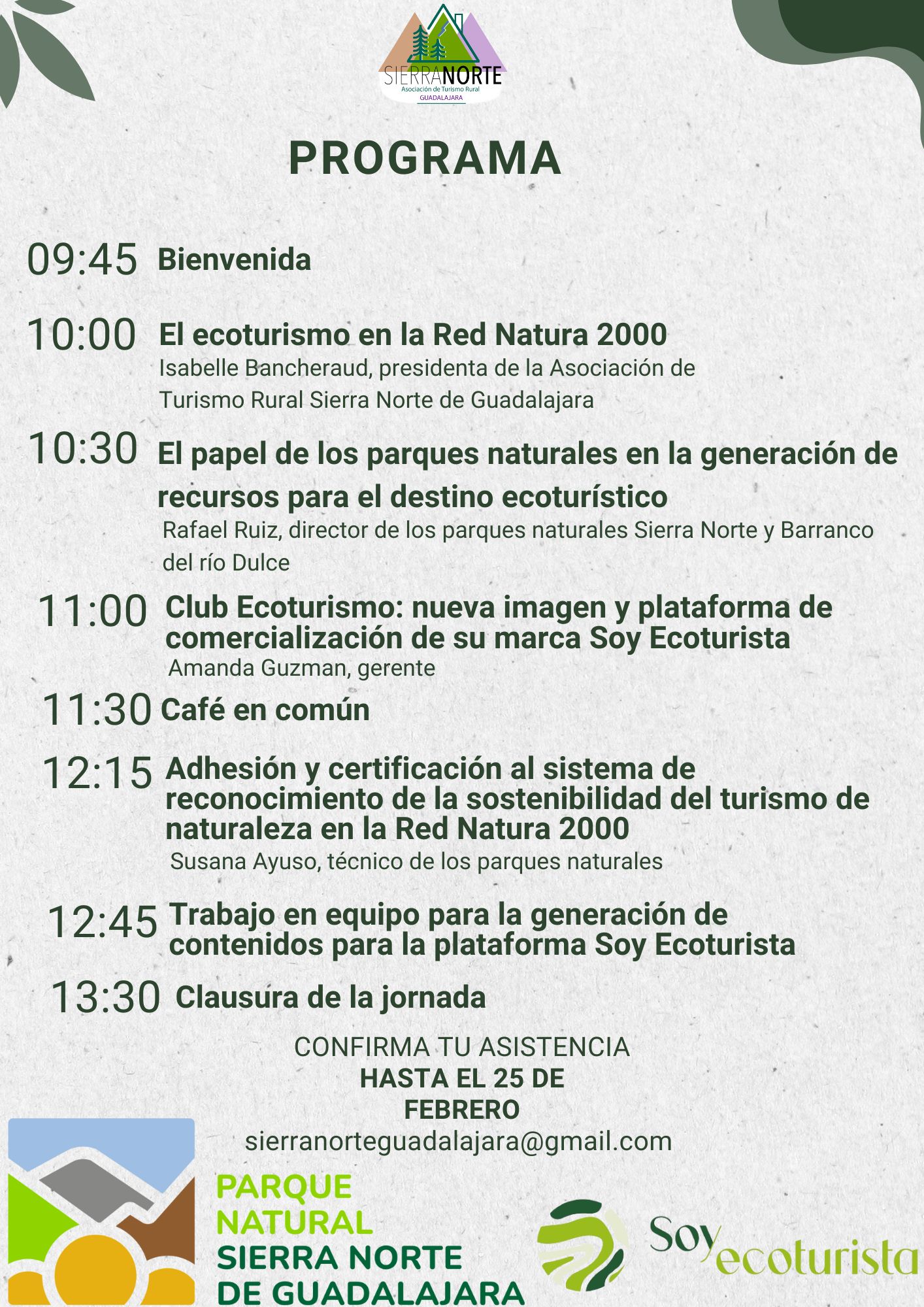 Jornadas Profesionales: Impulso del Ecoturismo en la Sierra Norte de Guadalajara