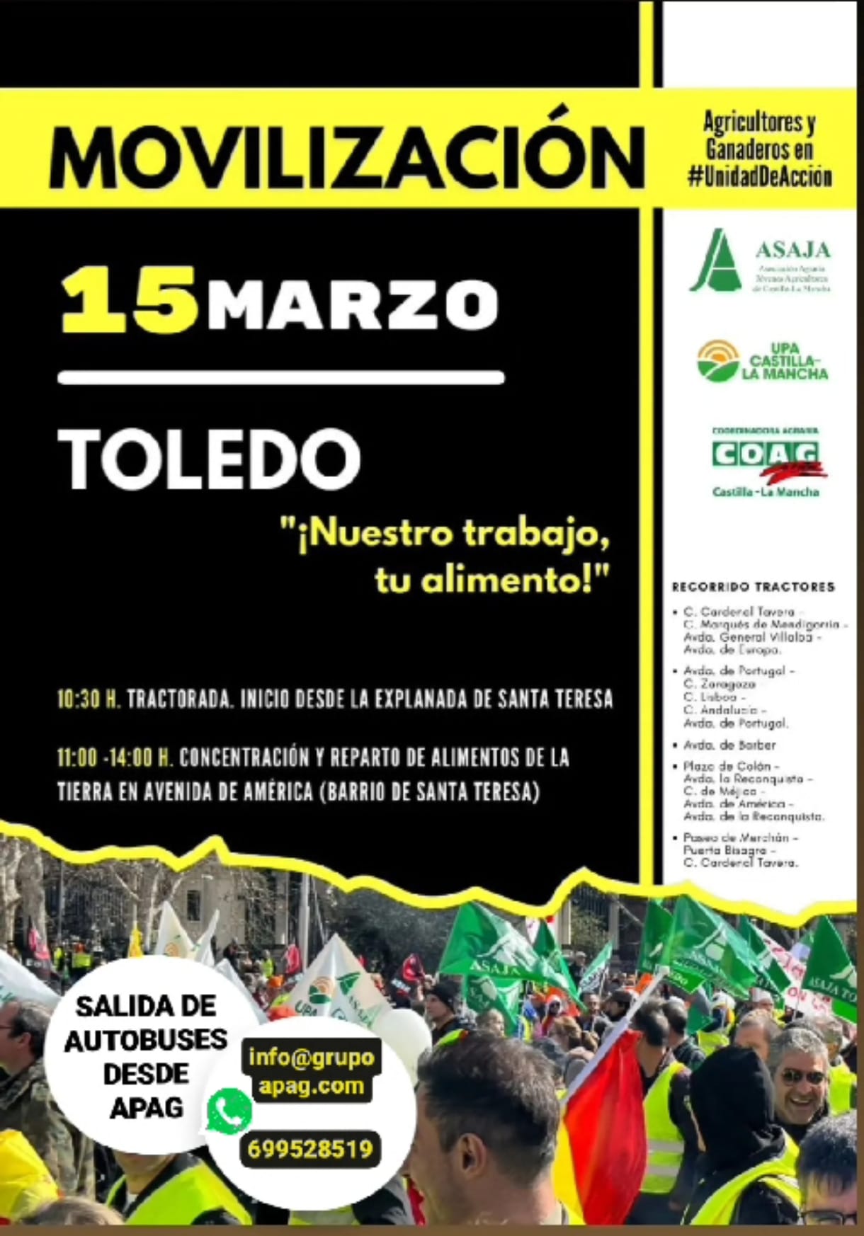 Agricultores y Ganaderos de Guadalajara Presentan un Manifiesto con Reivindicaciones para la Administración Regional