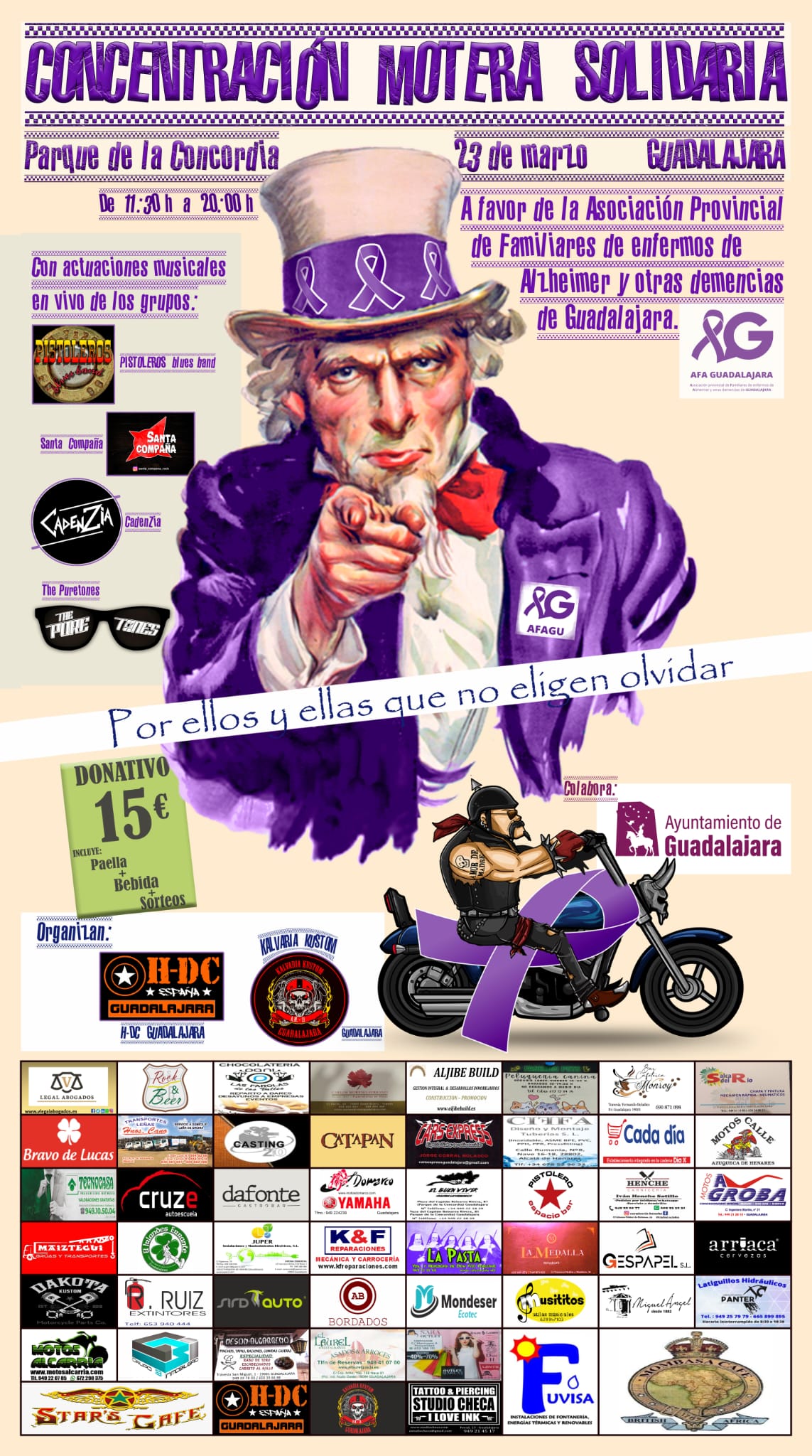 Concentración Motera Solidaria 2024: Apoyo a AFAGU en el Parque de la Concordia