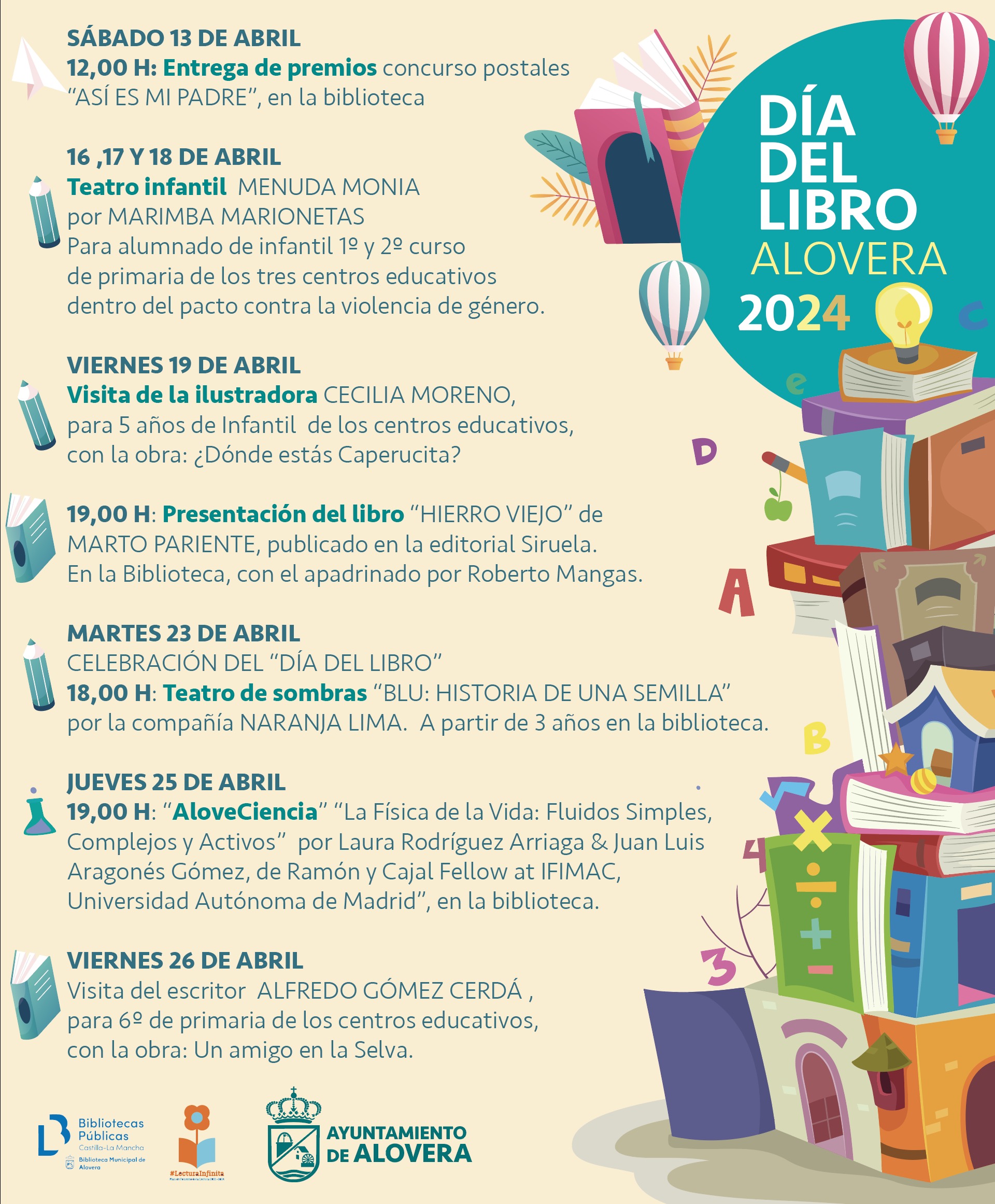 Alovera Celebra el Día del Libro: Programación Especial para Fomentar la Lectura