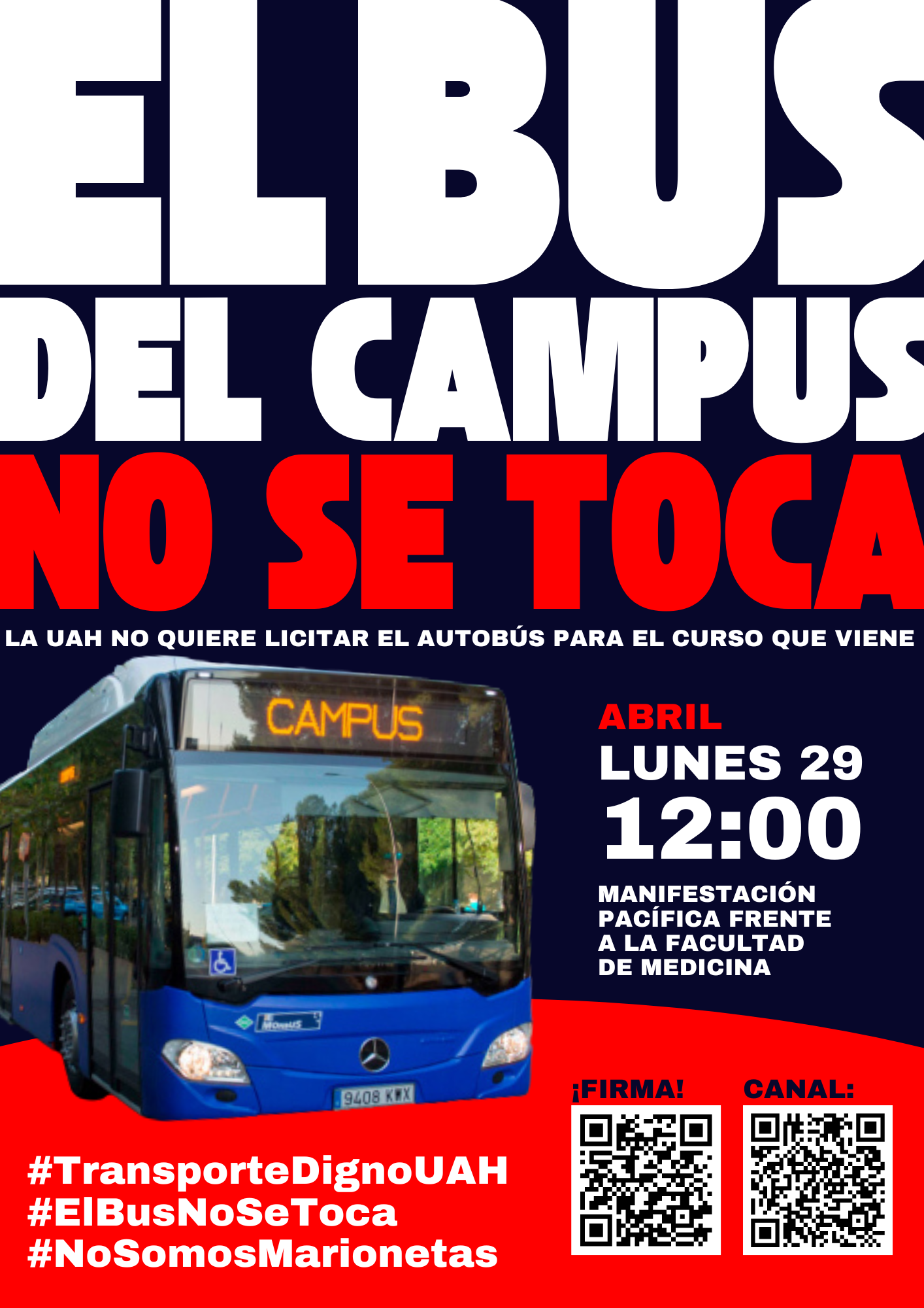El Autobús del Campus no se toca