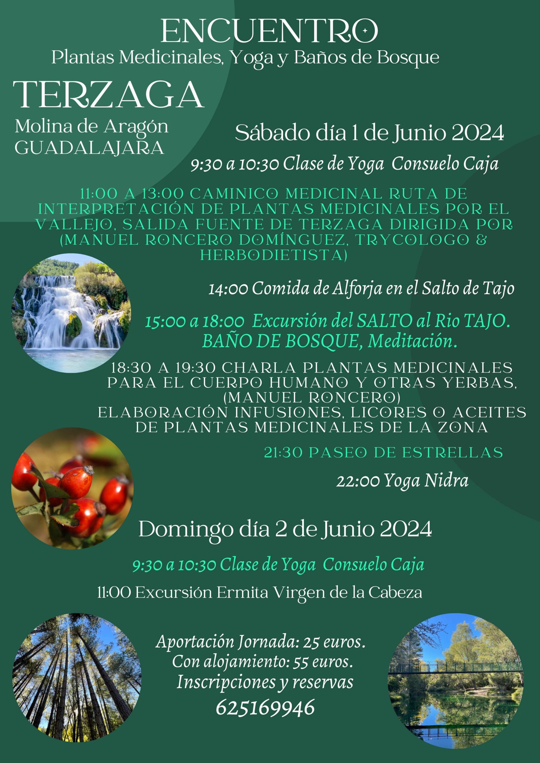 Junio arranca en Terzaga con un fin de semana de yoga y plantas medicinales