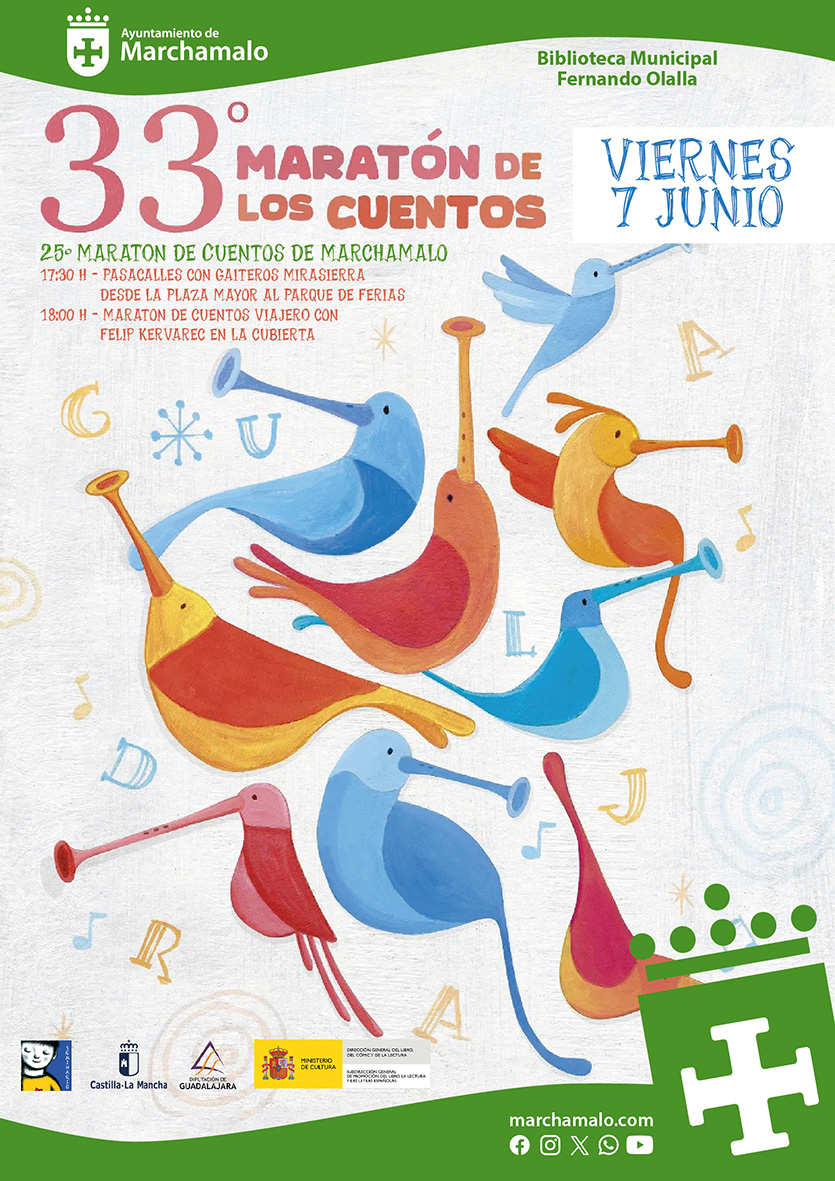 El Maratón de los Cuentos Viajero llega a Marchamalo el 7 de junio: ¡Participa en esta mágica jornada!