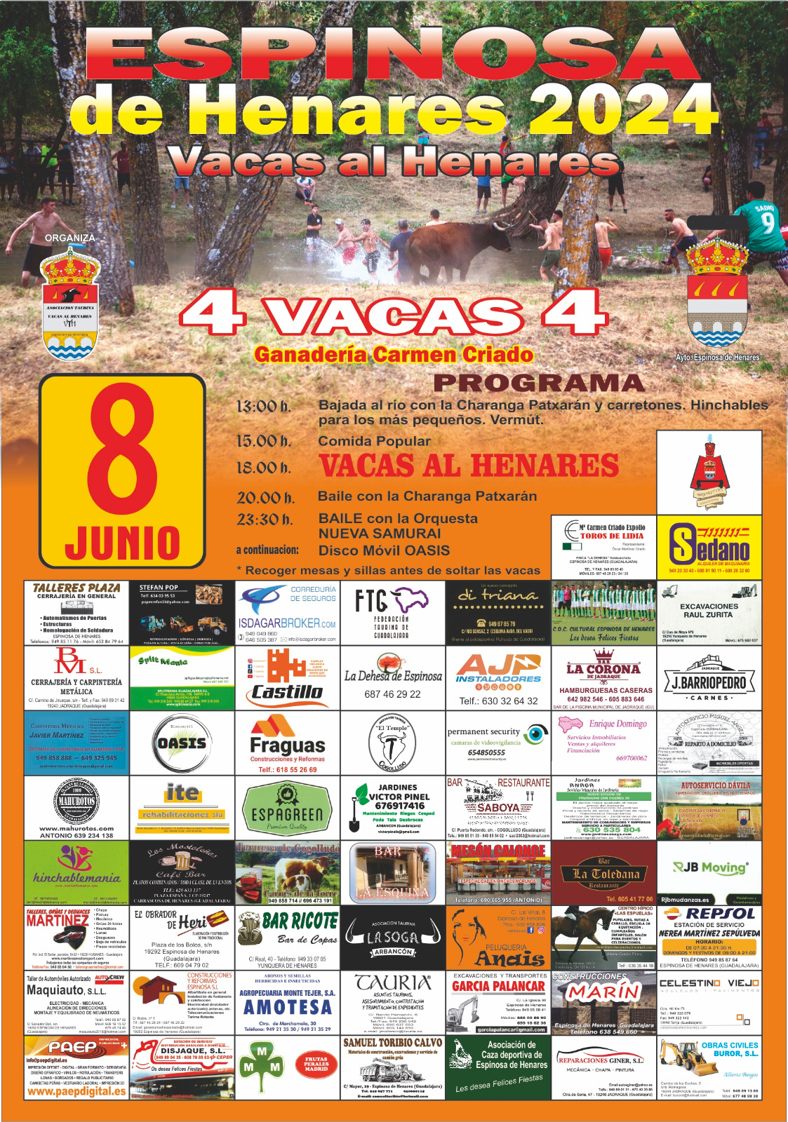 'Vacas al Henares 2024': Tradición Taurina y Diversión Familiar en Espinosa de Henares