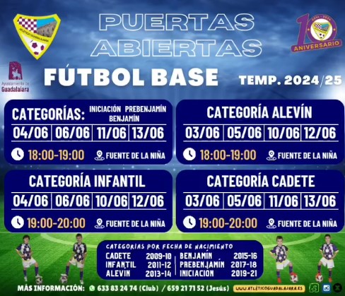 Jornadas de Puertas Abiertas en el Atlético Guadalajara