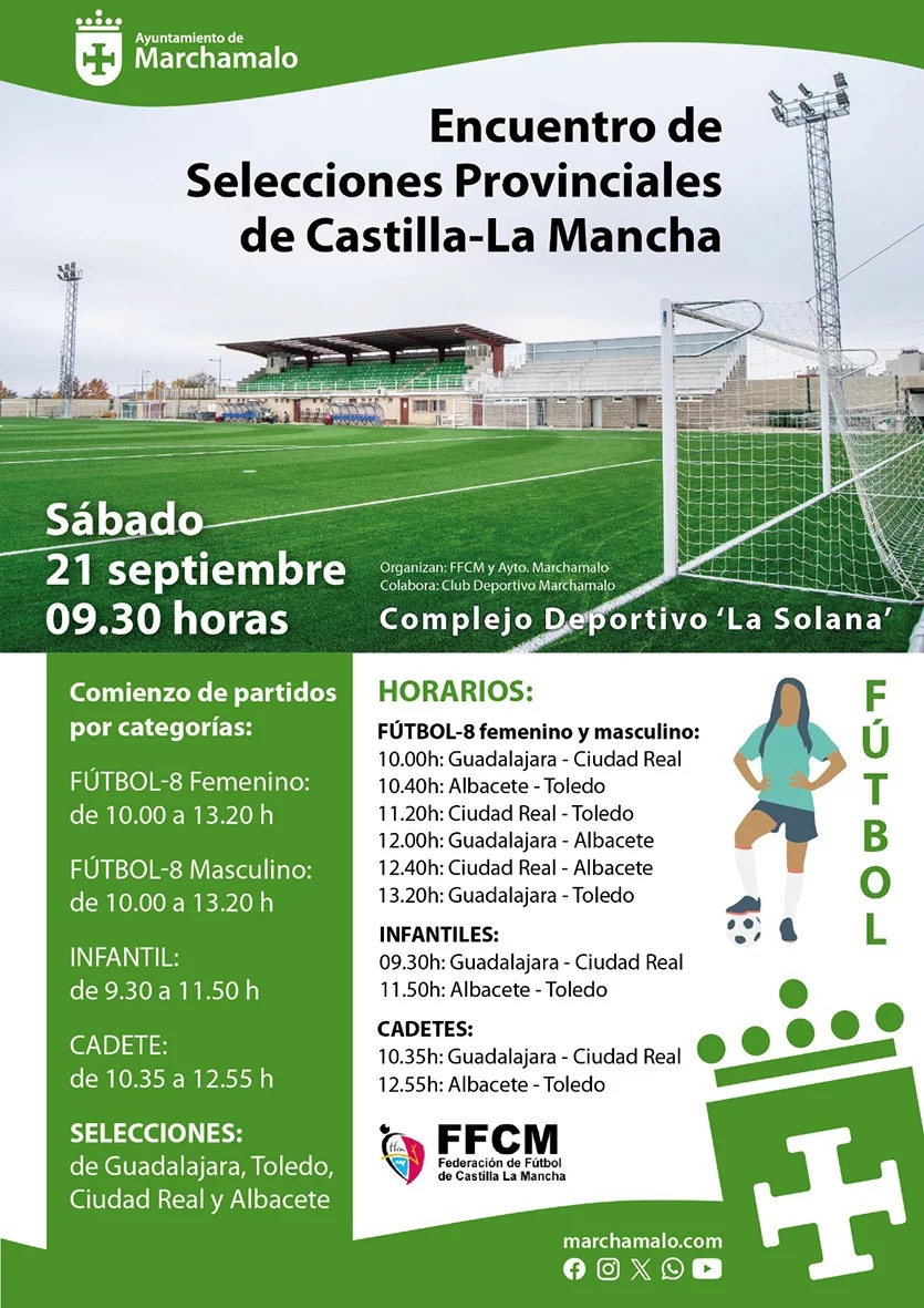 Marchamalo Acoge la I Jornada de Selecciones Provinciales de Castilla-La Mancha
