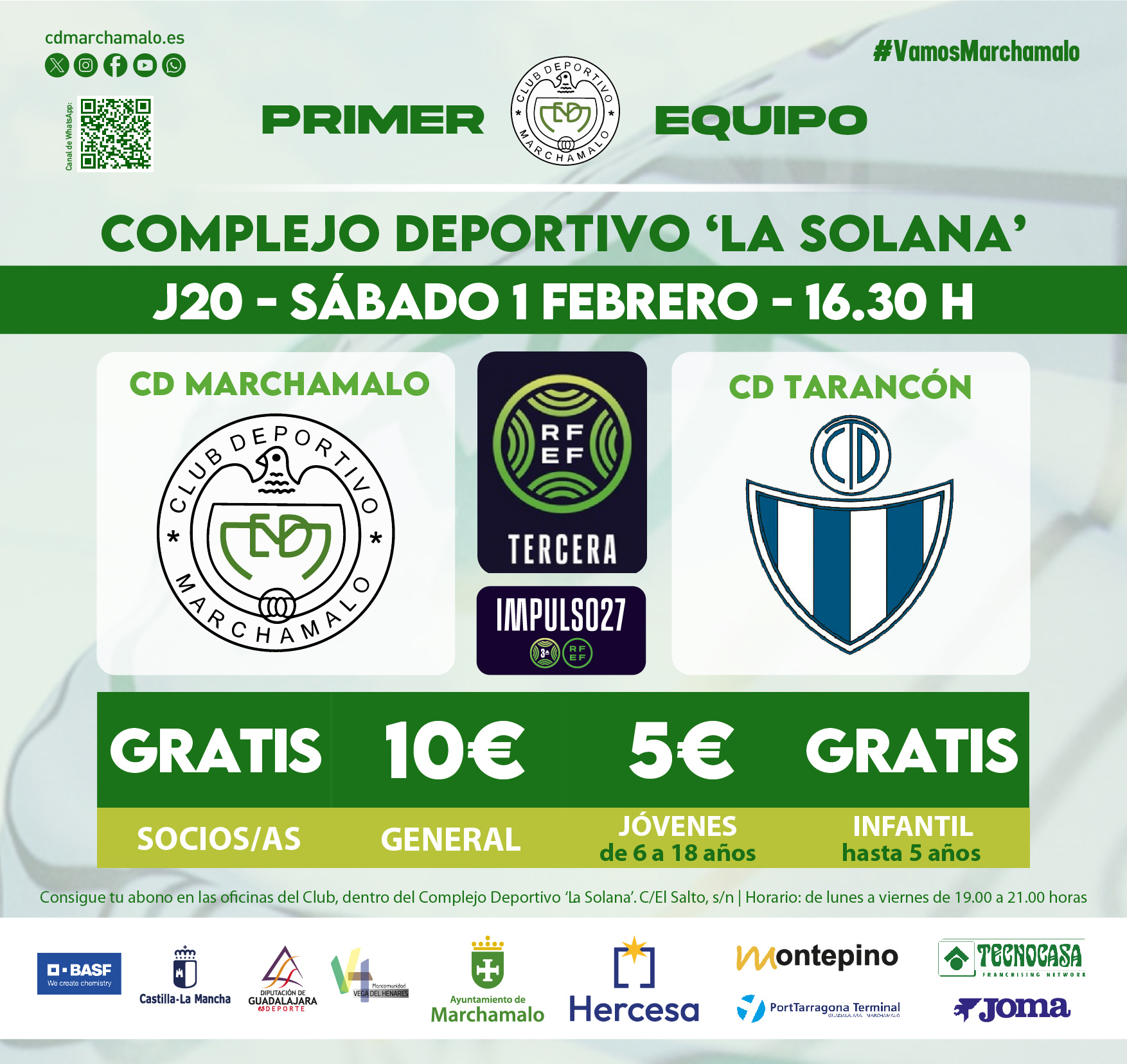 CD Marchamalo busca afianzarse en La Solana ante un Tarancón en lucha por el play off