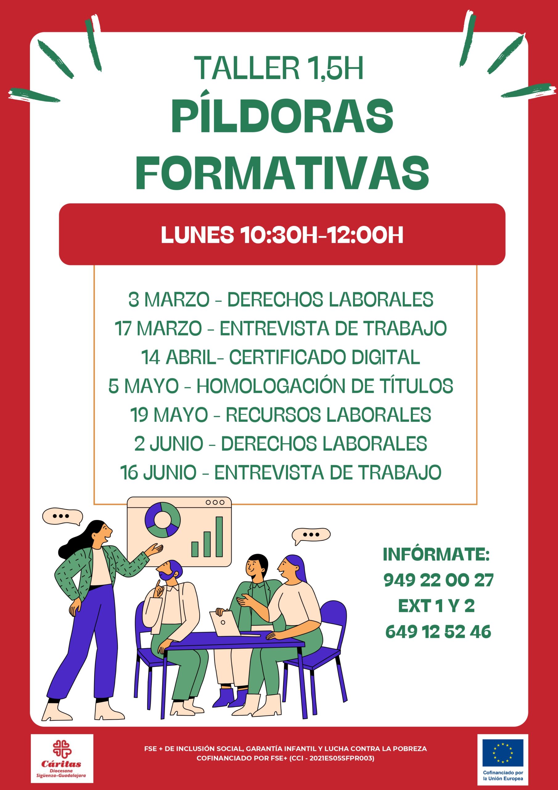 Cáritas Diocesana de Guadalajara ofrece charlas formativas para resolver dudas sobre el sistema laboral español