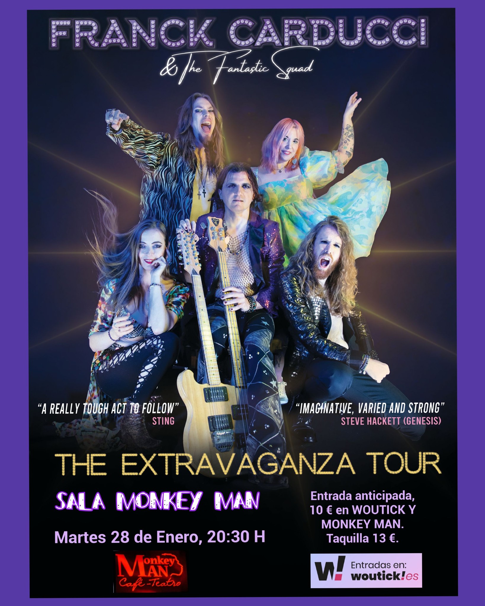 Agenda musical en Café Teatro Monkey Man: Franck Carducci, FAUNO y Fideo y Cata 