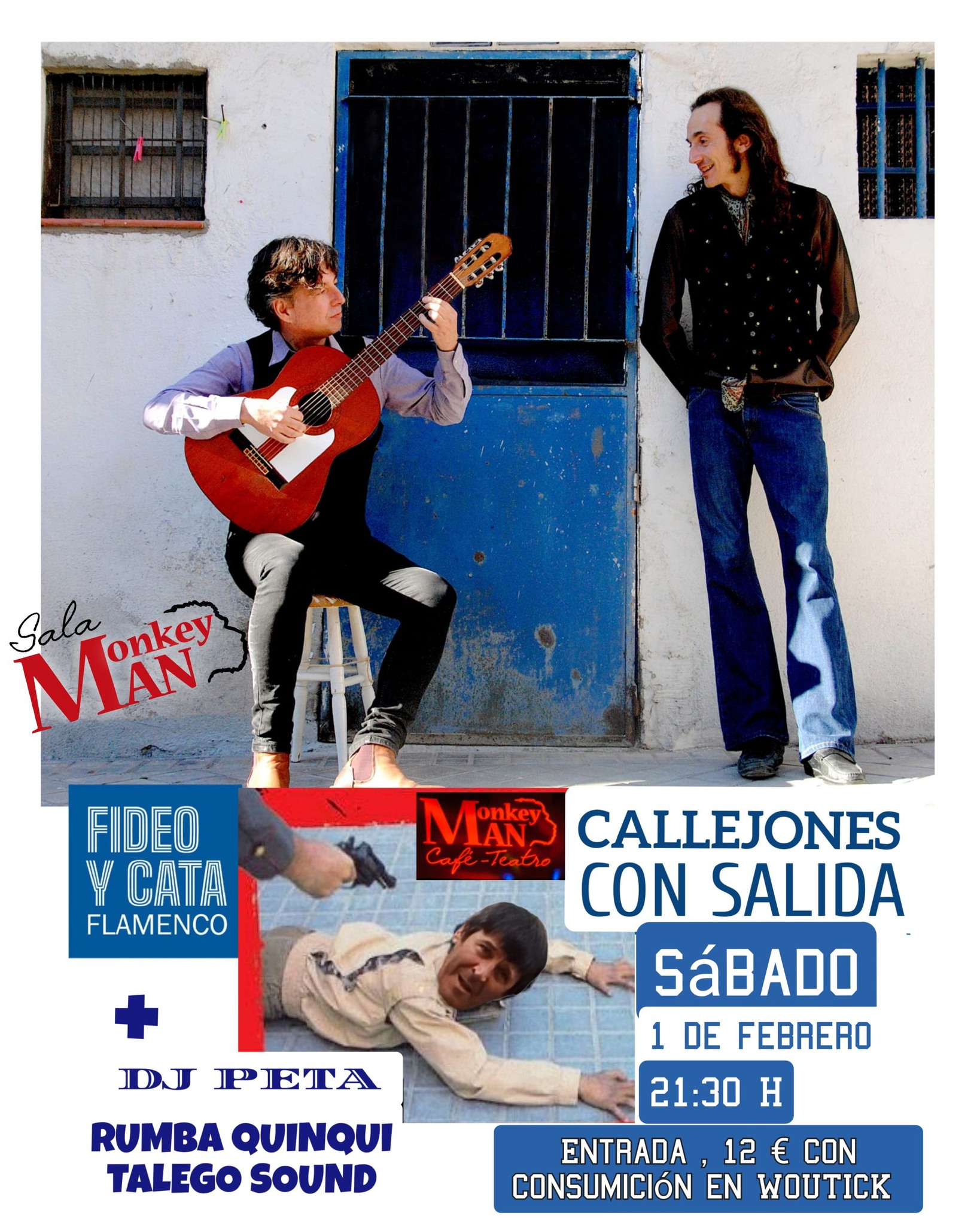 Agenda musical en Café Teatro Monkey Man: Franck Carducci, FAUNO y Fideo y Cata 