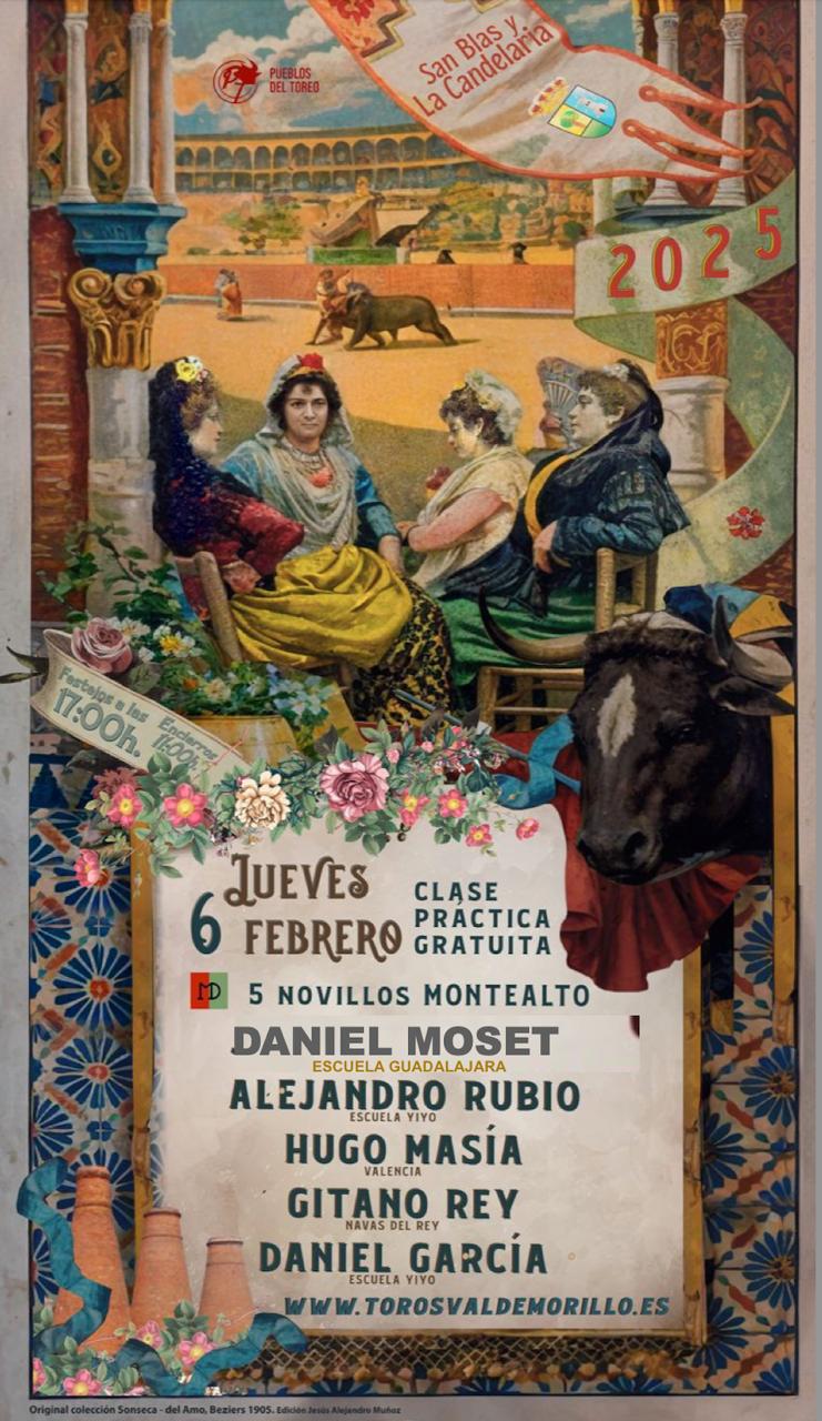 Daniel Moset entra en la clase práctica de Valdemorillo con cinco novillos de Montealto