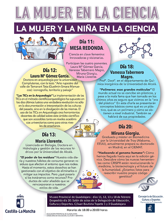 Conferencia en Guadalajara: “Polímeros, esas grandes moléculas” dentro del ciclo 'La Mujer y la Niña en la Ciencia'