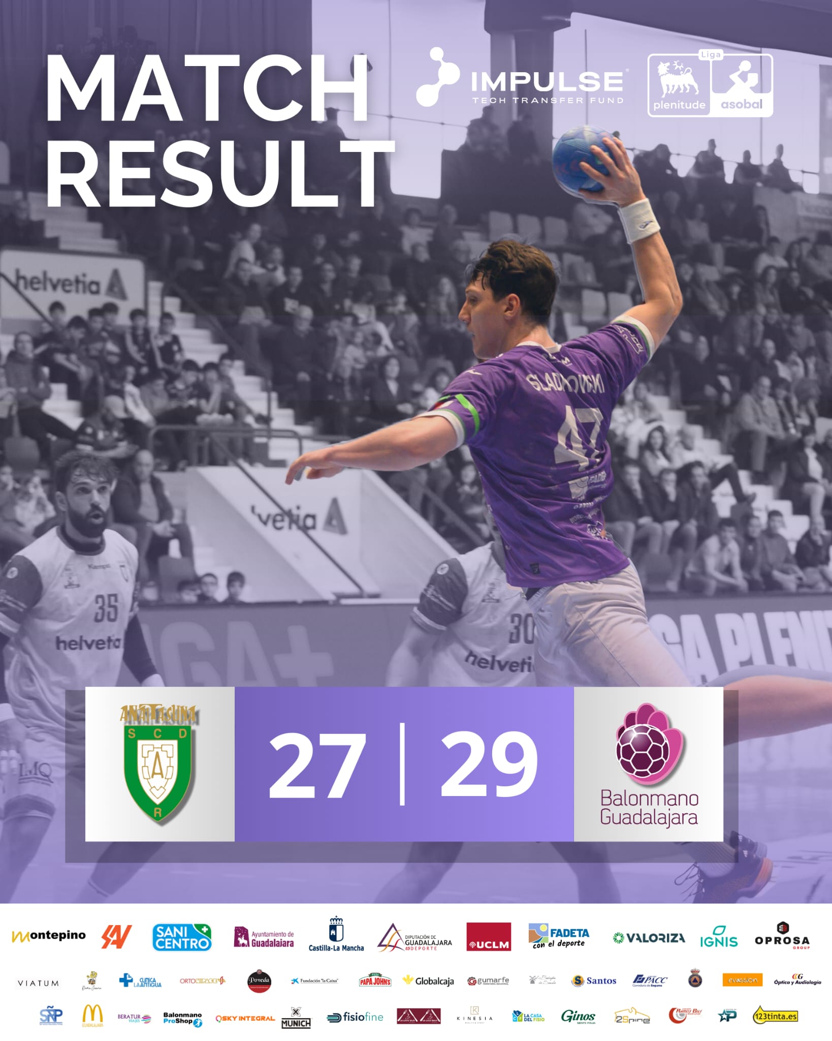 El IMPULSE BM Guadalajara suma una victoria clave ante el Helvetia Anaitasuna en su lucha por la permanencia