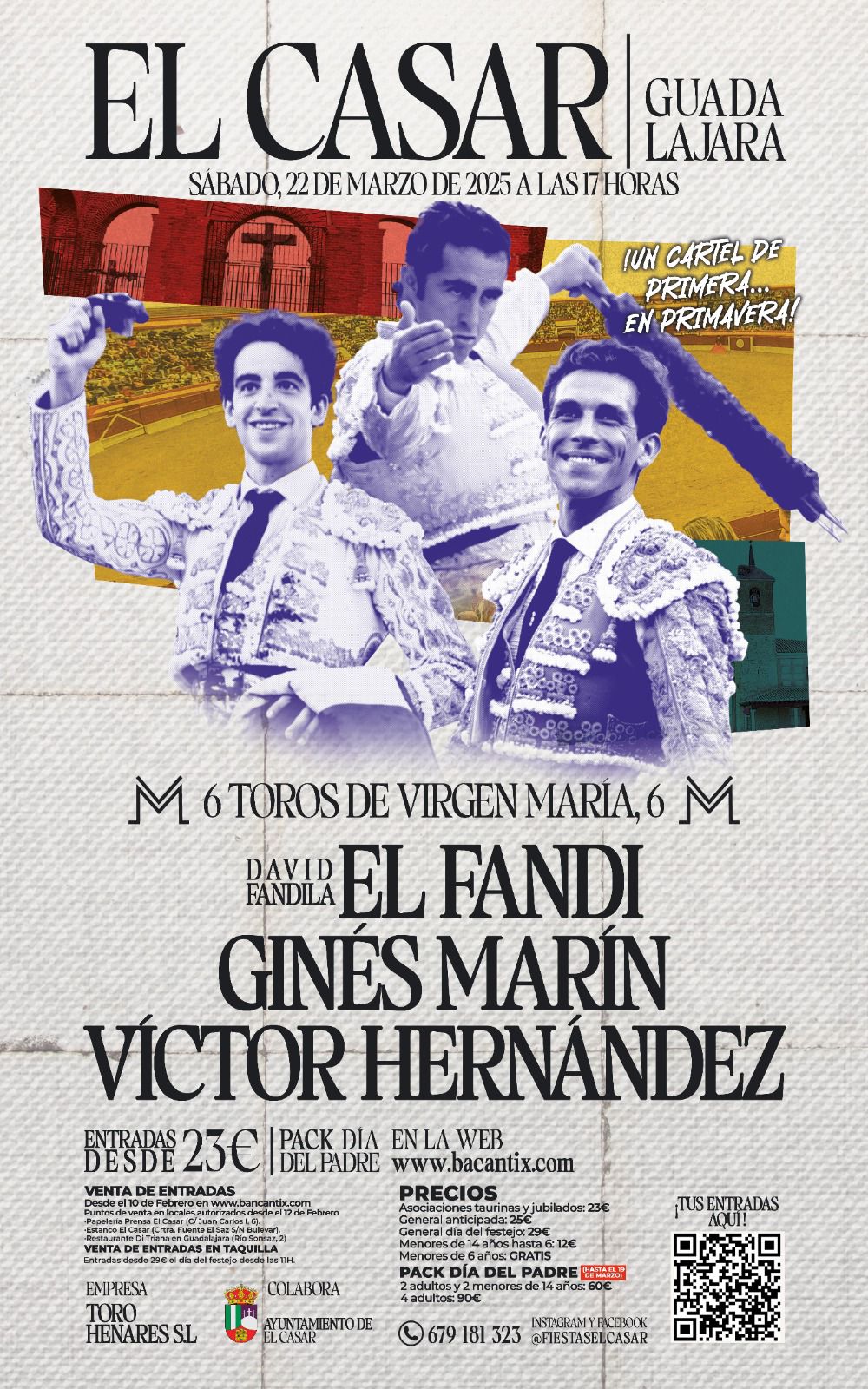 El Casar abre la temporada taurina con figuras de lujo y toros de Virgen María