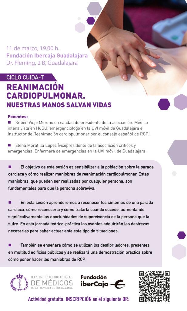 Cuida-T en Guadalajara: Sesión Gratuita sobre Reanimación Cardiopulmonar (RCP) el 11 de marzo