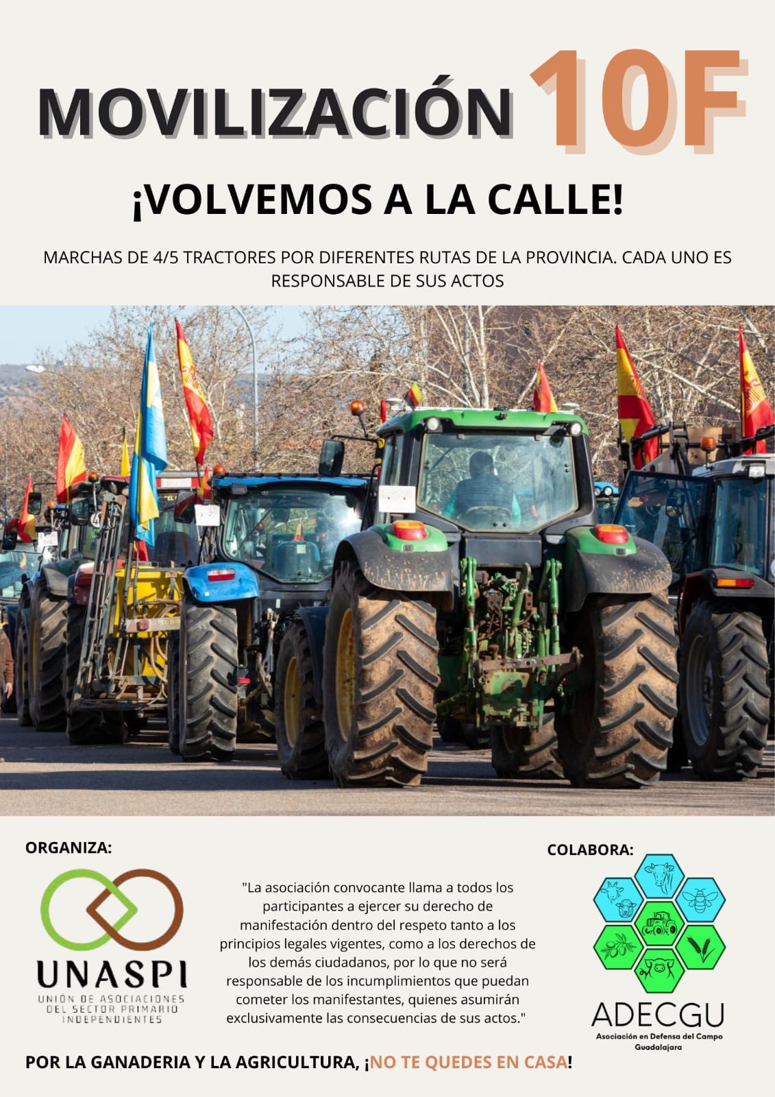 Movilización Agraria en Guadalajara: ADECGU y UNASPI Protestan el 10 de Febrero por el Futuro del Campo