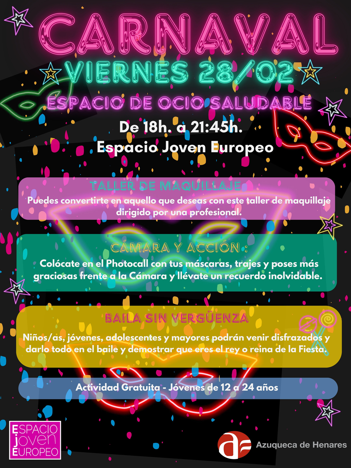 Carnaval 2025 en Azuqueca de Henares: Programación, Concurso de Disfraces y Más