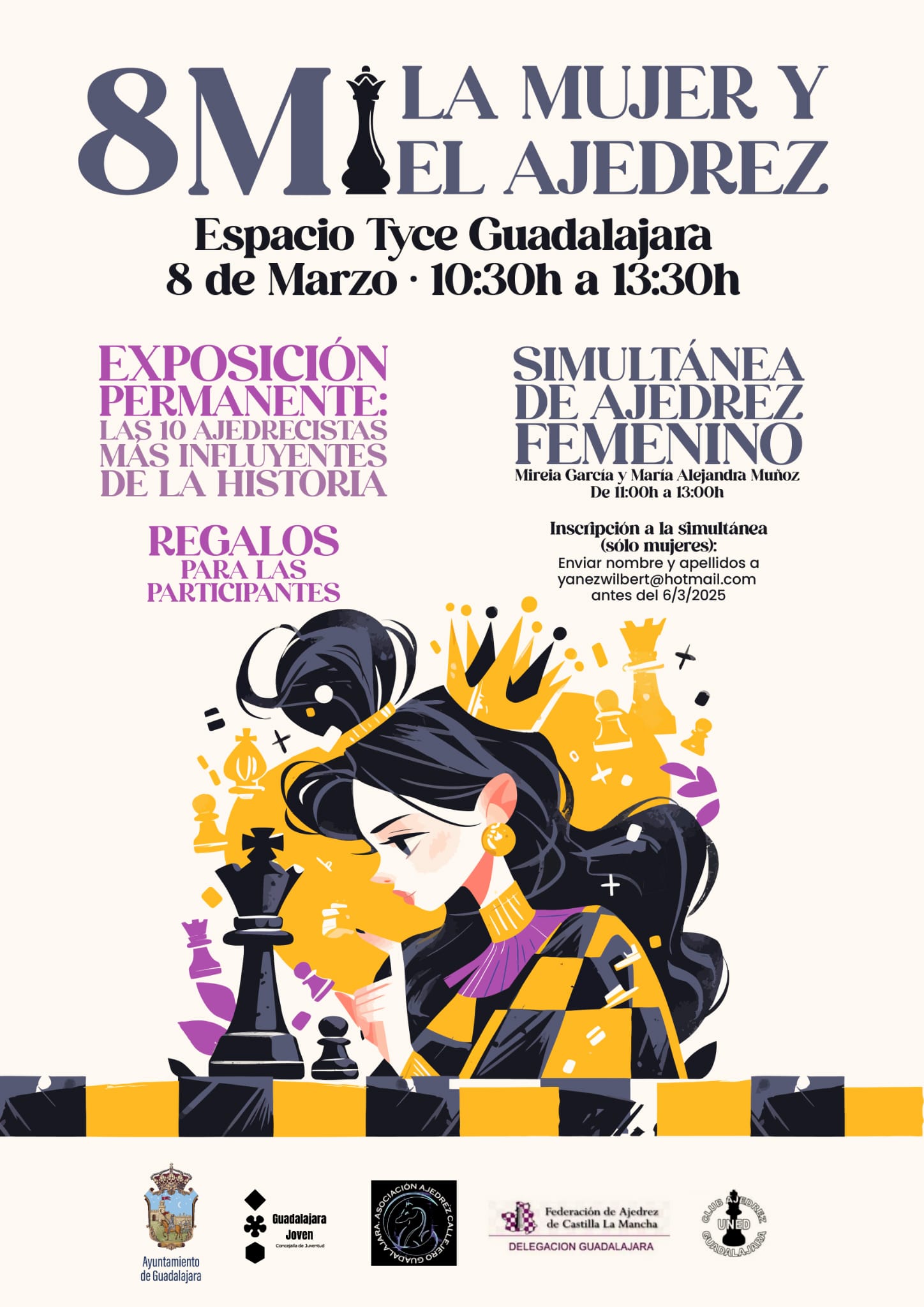 La Mujer y el Ajedrez en Guadalajara: Jornada Especial 8M en el Espacio Tyce 
