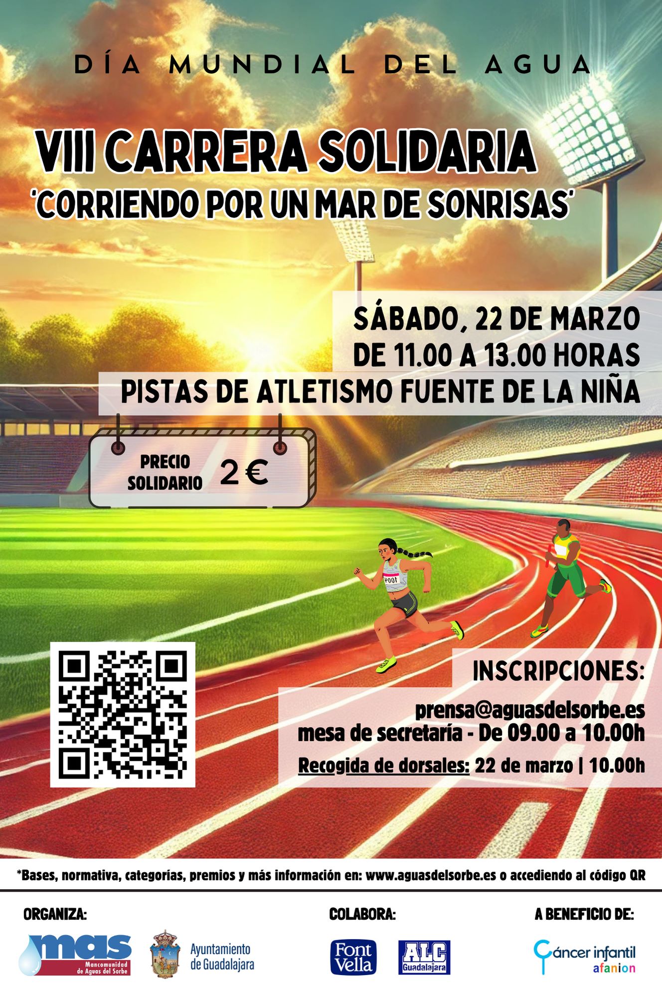 Carrera Solidaria 'Corriendo por un Mar de Sonrisas' en Guadalajara a Beneficio de AFANION por el Día Mundial del Agua
