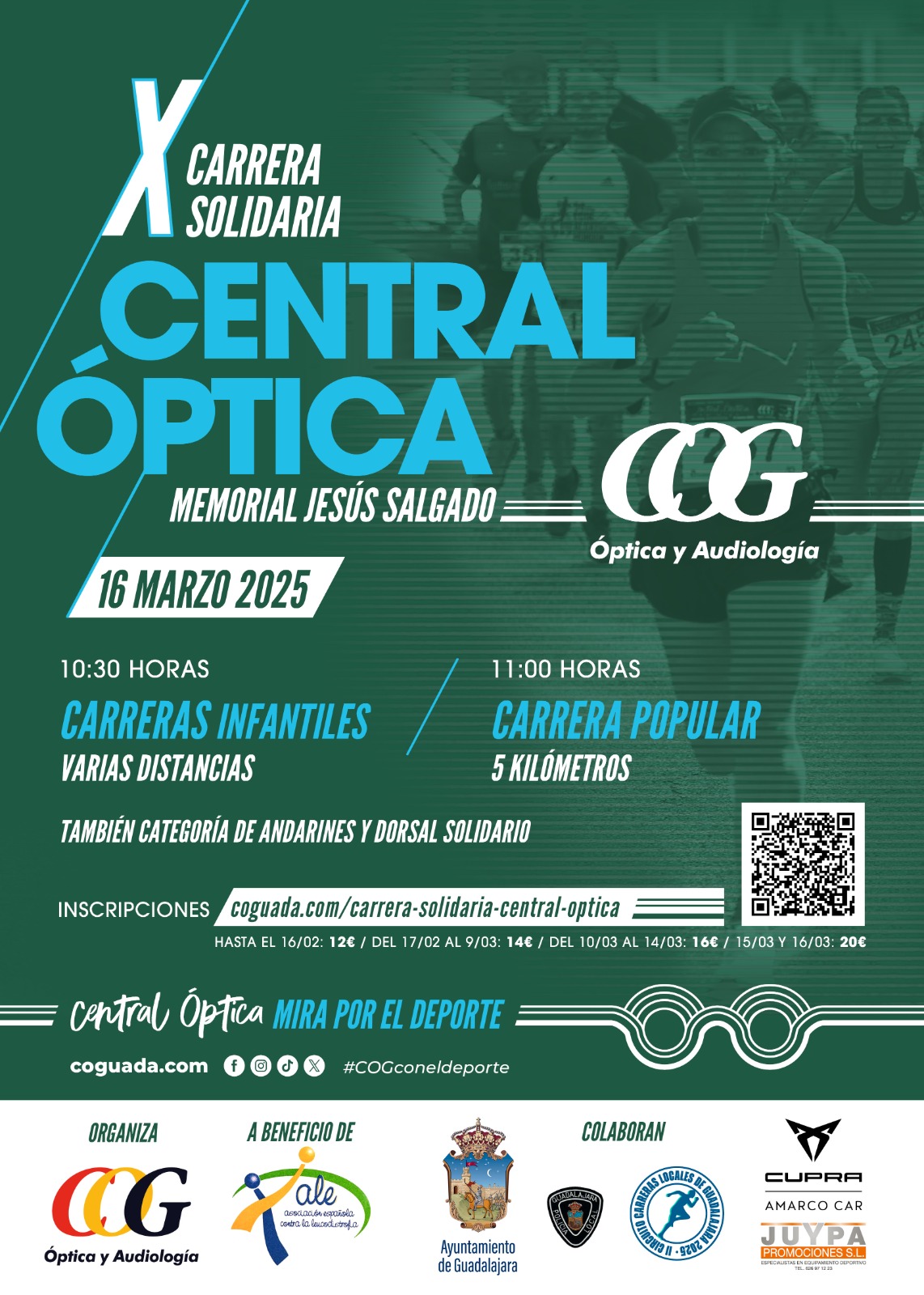 X Carrera Solidaria Central Óptica 2025 en Guadalajara: Deporte y Solidaridad a favor de la Leucodistrofia